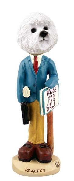 Dog Lover Doogie Collectible Figurine - Bichon Frise Realtor Male From Conversation Concepts