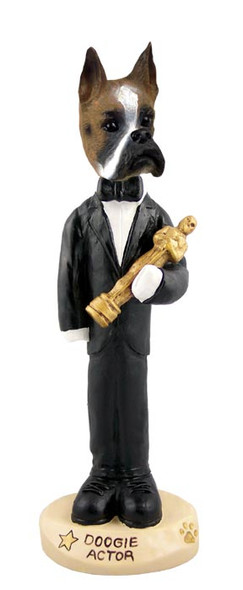 Dog Lover Hand-painted Figurine - Boxer Actor Doogie Collectible From Conversation Concepts