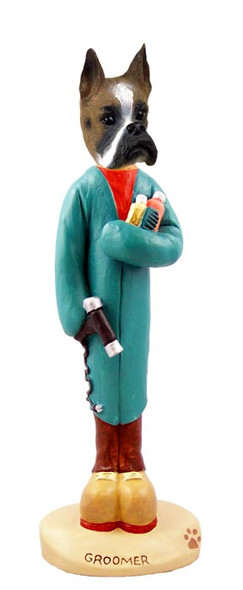 Dog Lover Hand-painted Figurine - Boxer Groomer Doogie Collectible From Conversation Concepts