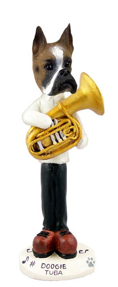 Dog Lover Doogie Collectible Figurine - Boxer Tuba From Conversation Concepts