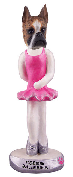 Dog Lover Doogie Collectible Figurine - Boxer Brindle Ballerina  From Conversation Concepts