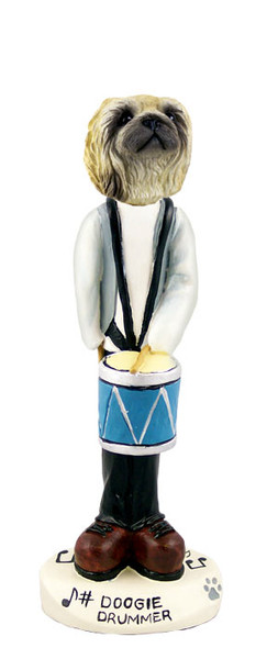 Dog Lover Hand-painted Figurine - Pekingese Drummer Doogie Collectible From Conversation Concepts