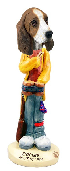 Dog Lover Doogie Collectible Figurine - Basset Hound Musician From Conversation Concepts