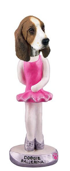 Dog Lover Hand-painted Figurine - Basset Hound Ballerina Doogie Collectible From Conversation Concepts