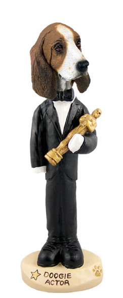 Dog Lover Hand-painted Figurine - Basset Hound Actor Doogie Collectible From Conversation Concepts