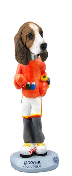 Dog Lover Doogie Collectible Figurine - Basset Hound Runner From Conversation Concepts