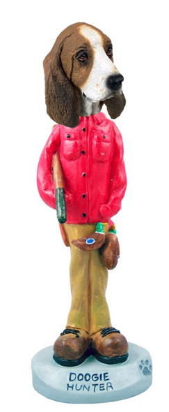 Dog Lover Doogie Collectible Figurine - Basset Hound Hunter From Conversation Concepts