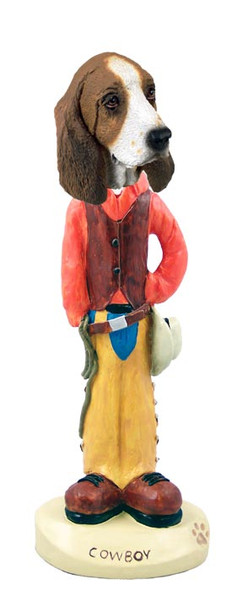 Dog Lover Doogie Collectible Figurine - Basset Hound Cowboy From Conversation Concepts