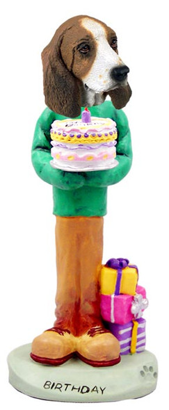 Dog Lover Doogie Collectible Figurine - Basset Hound Birthday From Conversation Concepts