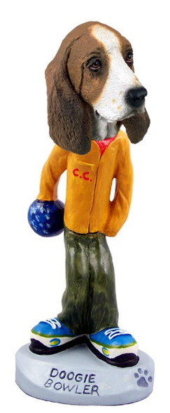 Dog Lover Doogie Collectible Figurine - Basset Hound Bowler From Conversation Concepts