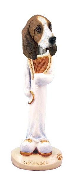 Dog Lover Doogie Collectible Figurine - Basset Hound Lil' Angel From Conversation Concepts