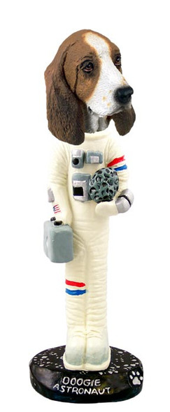 Dog Lover Hand-painted Figurine - Basset Hound Astronaut Doogie Collectible From Conversation Concepts