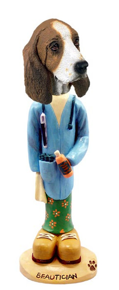 Dog Lover Doogie Collectible Figurine - Basset Hound Beautician From Conversation Concepts