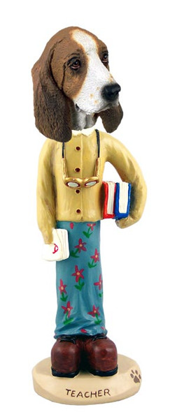 Dog Lover Doogie Collectible Figurine - Basset Hound Teacher Female From Conversation Concepts