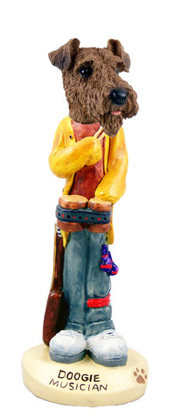 Dog Lover Doogie Collectible Figurine - Airedale Musician From Conversation Concepts