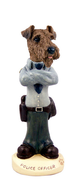 Dog Lover Doogie Collectible Figurine - Airedale Police From Conversation Concepts