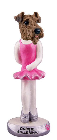Dog Lover Hand-painted Figurine - Airedale Ballerina Doogie Collectible From Conversation Concepts