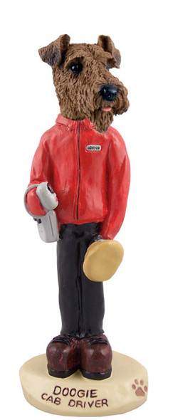 Dog Lover Doogie Collectible Figurine - Airedale Cab Driver From Conversation Concepts