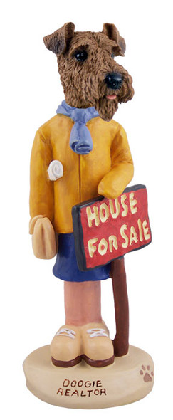 Dog Lover Doogie Collectible Figurine - Airedale Realtor (female) From Conversation Concepts
