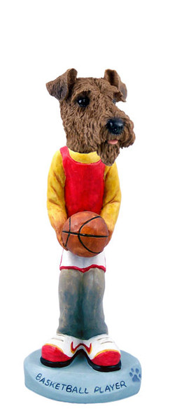 Dog Lover Doogie Collectible Figurine - Airedale Basketball From Conversation Concepts