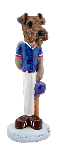 Dog Lover Doogie Collectible Figurine - Airedale Baseball From Conversation Concepts