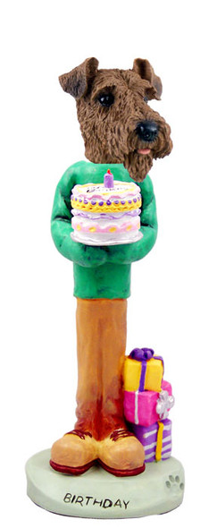 Dog Lover Doogie Collectible Figurine - Airedale Birthday From Conversation Concepts