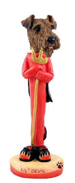 Dog Lover Doogie Collectible Figurine - Airedale Lil' Devil From Conversation Concepts