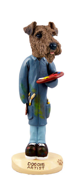 Dog Lover Doogie Collectible Figurine - Airedale Artist From Conversation Concepts
