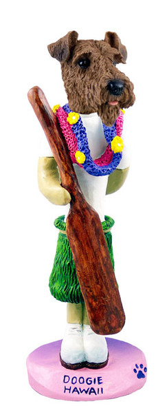 Dog Lover Doogie Collectible Figurine - Airedale Hawaii From Conversation Concepts