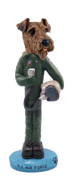 Dog Lover Doogie Collectible Figurine - Airedale U.s. Air Force From Conversation Concepts