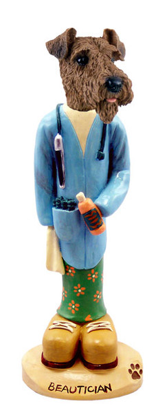 Dog Lover Doogie Collectible Figurine - Airedale Beautician From Conversation Concepts