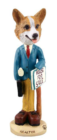 Dog Lover Hand-painted Figurine - Welsh Corgi Pembroke Realtor Male Doogie Collectible From Conversation Concepts
