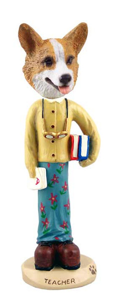 Dog Lover Hand-painted Figurine - Welsh Corgi Pembroke Teacher Female Doogie Collectible From Conversation Concepts