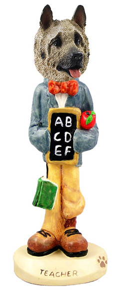 Dog Lover Hand-painted Figurine - Akita Fawn Teacher Doogie Collectible From Conversation Concepts