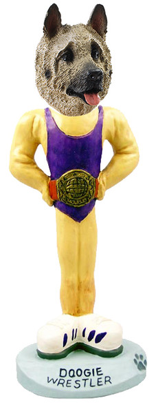 Dog Lover Doogie Collectible Figurine - Akita Fawn Wrestler From Conversation Concepts