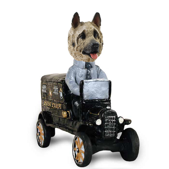 Dog Lover Hand-painted Figurine - Akita Fawn Paddy Wagon Doogie Collectible From Conversation Concepts
