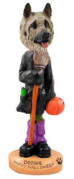 Dog Lover Hand-painted Figurine - Akita Fawn Happy Halloween Doogie Collectible From Conversation Concepts
