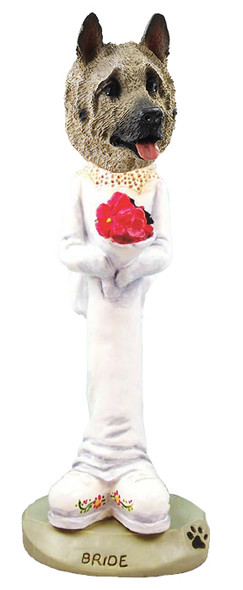 Dog Lover Hand-painted Figurine - Akita Fawn Bride Doogie Collectible From Conversation Concepts