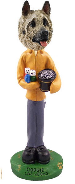 Dog Lover Hand-painted Figurine - Akita Fawn Las Vegas Doogie Collectible From Conversation Concepts