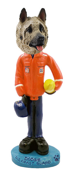 Dog Lover Doogie Collectible Figurine - Akita Fawn U.s. Coast Guard From Conversation Concepts