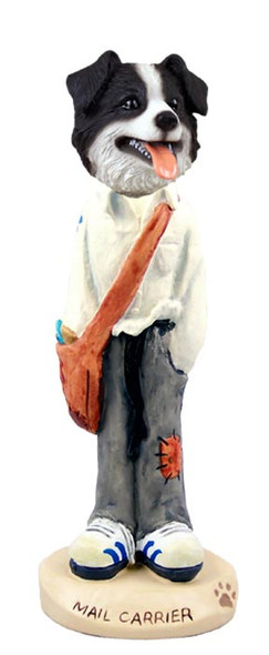 Dog Lover Doogie Collectible Figurine - Border Collie Mail Carrier From Conversation Concepts