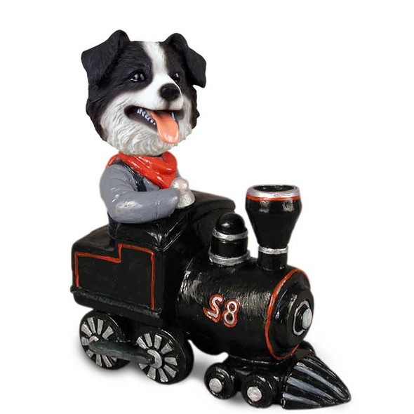 Dog Lover Hand-painted Figurine - Border Collie Train Doogie Collectible From Conversation Concepts