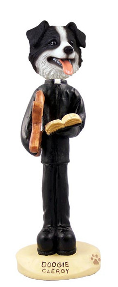 Dog Lover Doogie Collectible Figurine - Border Collie Clergy From Conversation Concepts