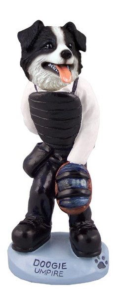 Dog Lover Doogie Collectible Figurine - Border Collie Umpire From Conversation Concepts