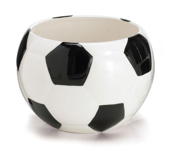 Large Soccer Ball Ceramic Planter Bowl 4.5 Inch from Burton & Burton