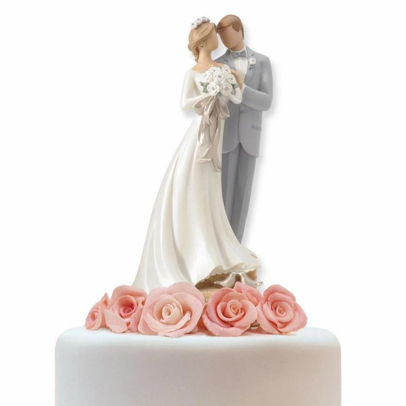 Bride & Groom Stone Resin Cake Topper (Mark 10:8 Two Become One) 7.25 Inch by Legacy of Love from Enesco