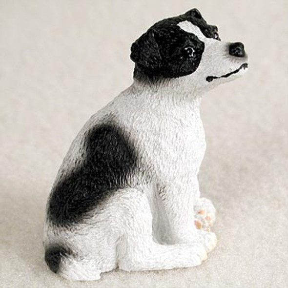 Dog Lover Hand-painted Figurine - Jack Russell Terrier Black & White W/smooth Coat Tiny One From Conversation Concepts