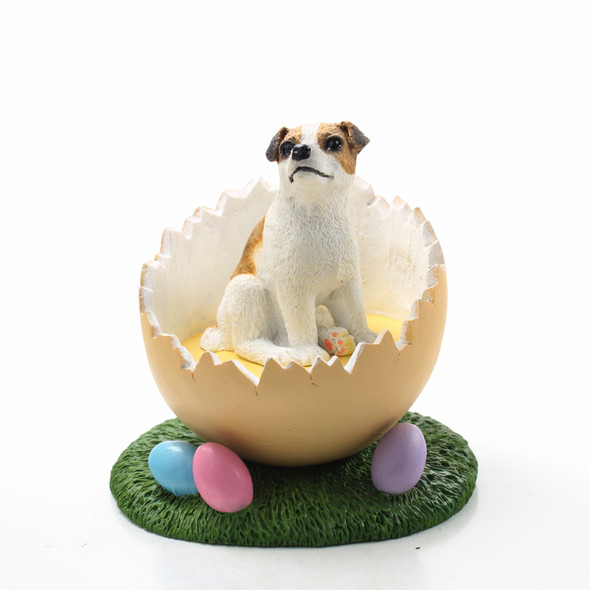 Dog Lover Hand-painted Figurine - Jack Russell Terrier Brown & White W/smooth Coat Easter Egg From Conversation Concepts Dog Lover Hand-painted Figurine - Jack Russell Terrier Brown & White W/smooth Coat Easter Egg From Conversation Concepts