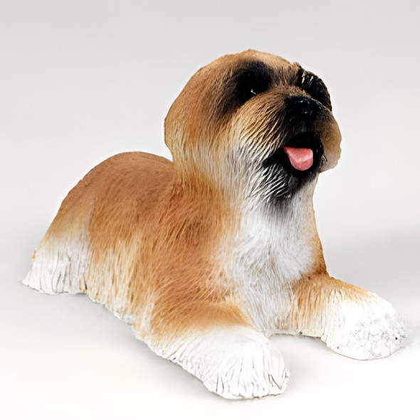 Dog Lover Hand-painted Figurine - Lhasa Apso Brown Puppy From Conversation Concepts