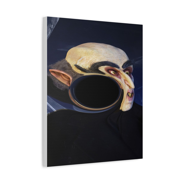 Void Whispers: Grotesque Digital Portrait, Hyper-Realistic Creature Illustration - Unframed Canvas Wall Art Decor